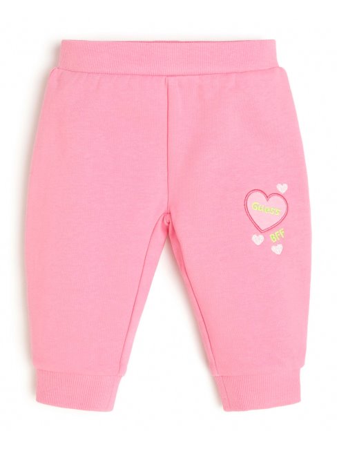 Pantalon Rose Nébuleuse Avec Logo Coeur Guess (3m-7)