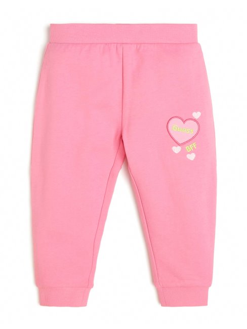 Pantalon Rose Nébuleuse Avec Logo Coeur Guess (3m-7)