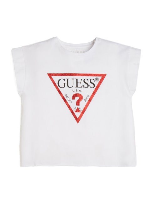 Tee Shirt Court Logo Guess True Blanc (7-14)