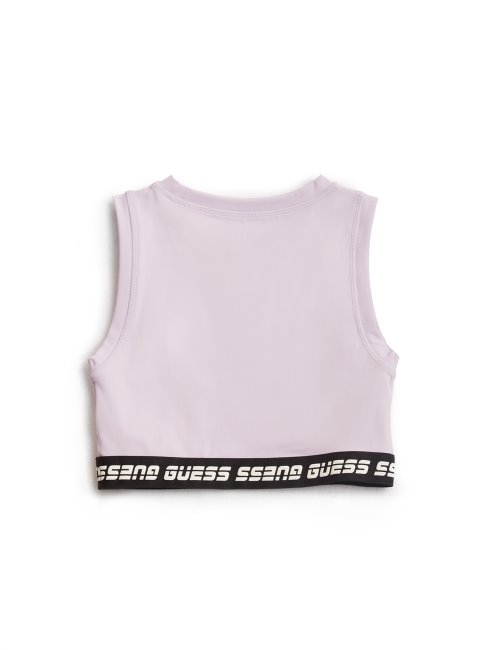 Soutien-gorge Actif à Bordure Logo Guess (8-14) Nouveau Lilas Clair