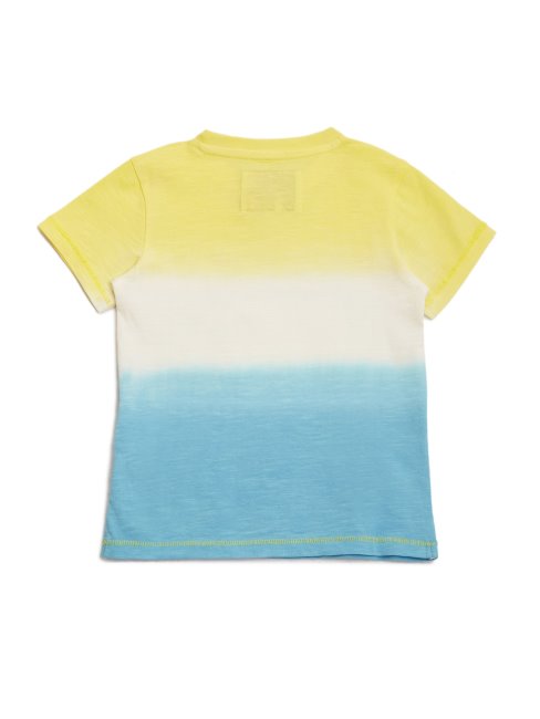 T-shirt Ourson Bleu/jaune/blanc à Teinture Profonde (7-16)