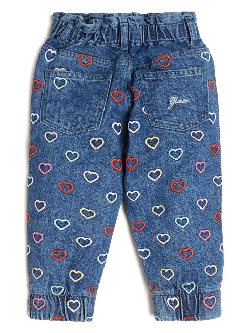 Pantalon Paperbag En Denim Guess Brodé Multicolore (2-7)