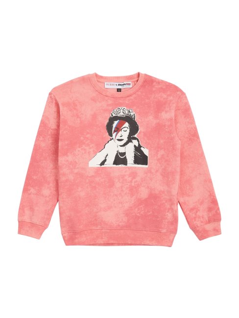 Sweat Guess Queen (enfants 7-16) Rose Ardoise Multi