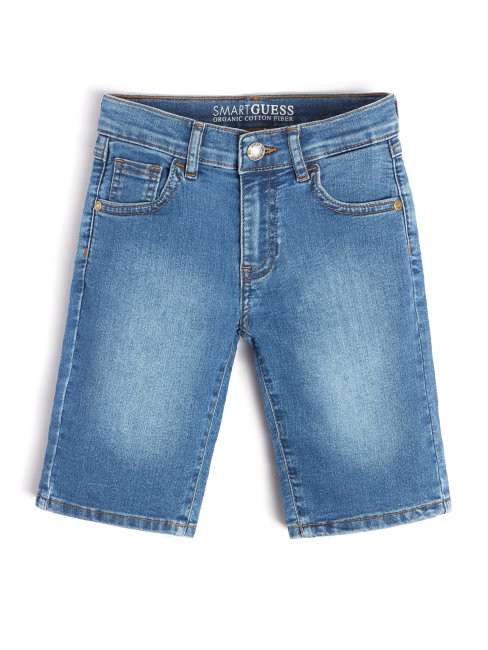 Short En Denim Stretch (7-14) Bleu Délavé Super Brillant Guess
