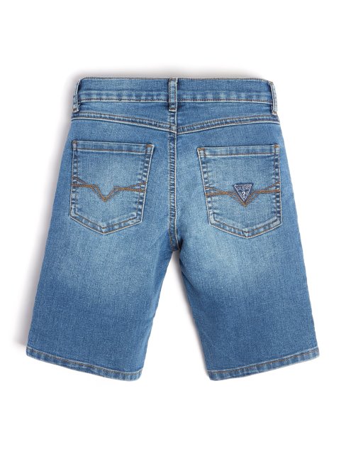 Short En Denim Stretch (7-14) Bleu Délavé Super Brillant Guess