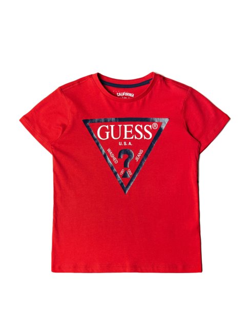 T-shirt à Logo Guess Pour Enfants (7-14) Rouge Chaud