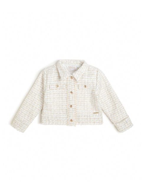 Veste Bouclée Lurex Blanche (3m-7) Guess