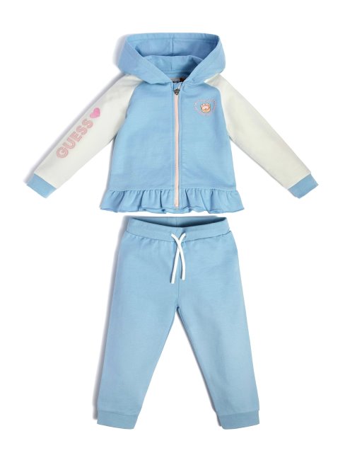 Ensemble Veste Et Pantalon Actifs à Volants Ciel Pour Bébé (2-7) Guess