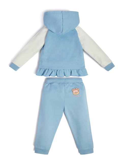 Ensemble Veste Et Pantalon Actifs à Volants Ciel Pour Bébé (2-7) Guess