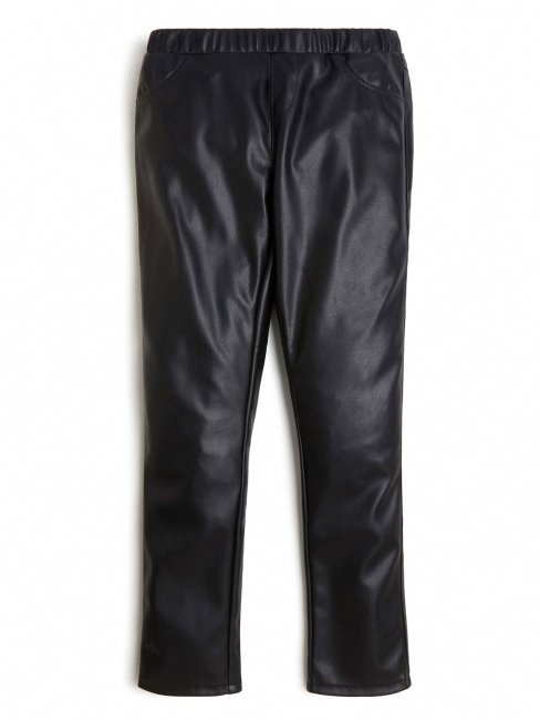 Leggings En Similicuir Noir De Jais (7-16)
