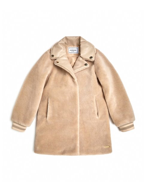 Veste En Fausse Fourrure Guess (7-16) Ciment