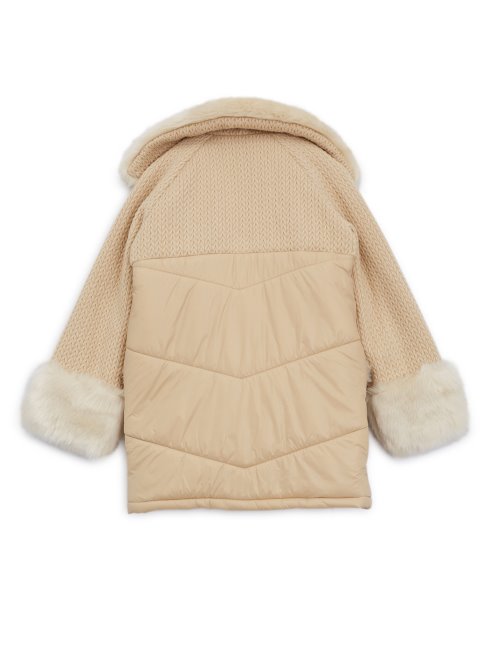Veste En Fausse Fourrure Et En Maille Cosmic Vanilla Guess (7-16)
