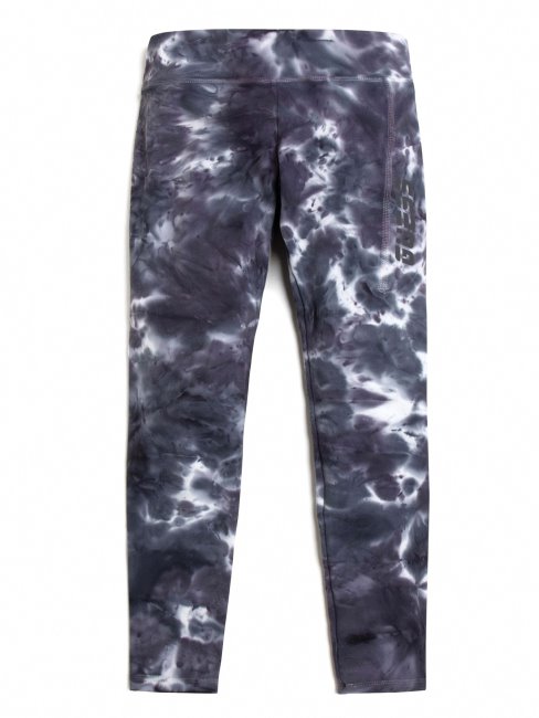 Guess Thunderstorm Legging Tie-dye En Microfibre Tie-dye Noir (4-14)
