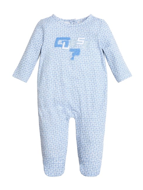 Body Blanc Imprimé Logo G Sur L'ensemble (0-12m) Guess
