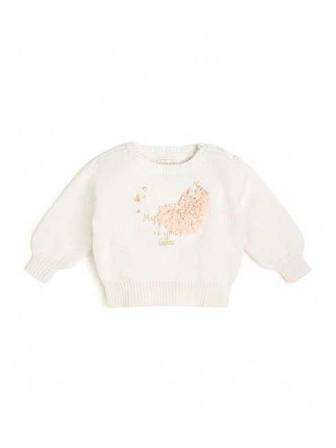 Pull Coeur (3m-7) Guess Blanc Salé