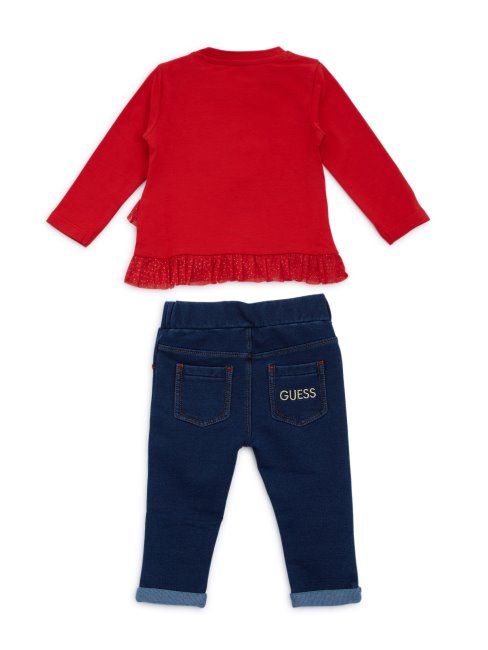 Ensemble Haut Et Pantalon Denim Brillant Baie (0-24m) Guess