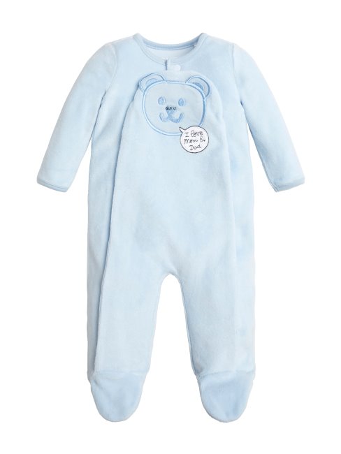 Body Ours En Velours (0-12m) Guess Bleu Givré