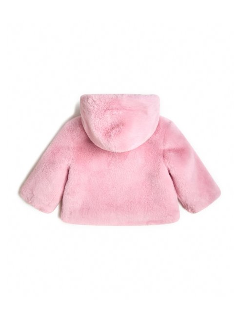 Guess Taffy Rose Vestes En Fausse Fourrure à Capuche (3m-7)