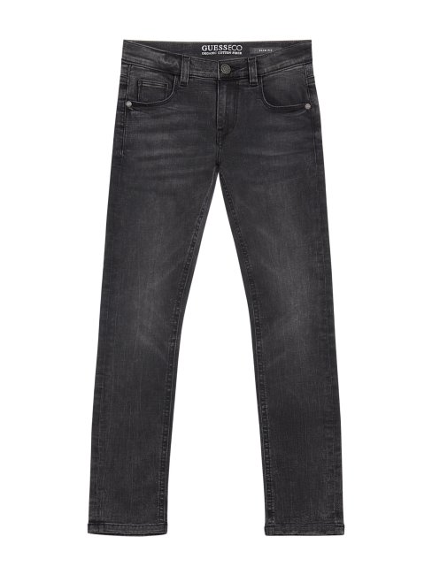 Jean Eco Slim (7-16) Junior Garçon Noir Guess Délavé