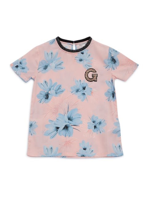 Tee Shirt Guess Pf74 Logo Strass (7-14)