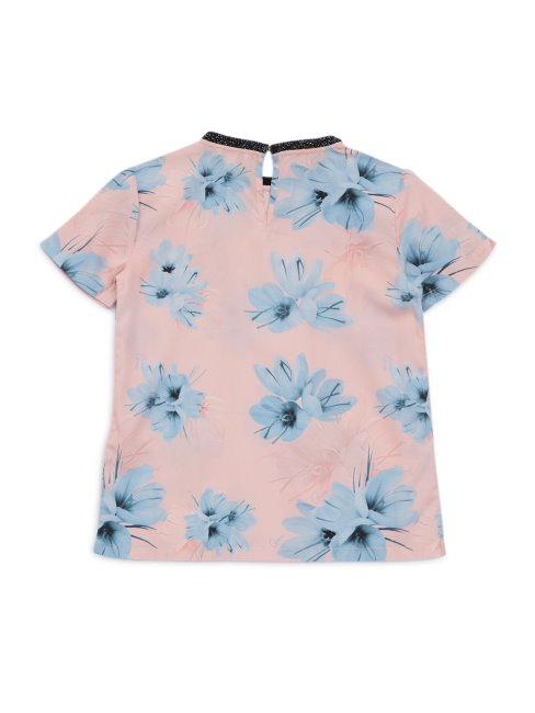 Tee Shirt Guess Pf74 Logo Strass (7-14)