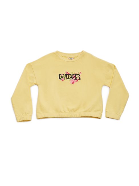Sweat à Logo Fleuri Butter Corn (7-14) Guess