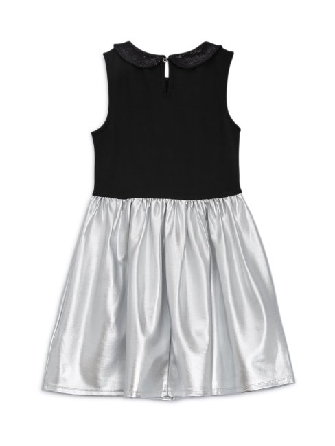 Argent Laminé Sur Robe Métallique Guess Noire (7-16)