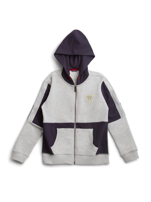 Sweat à Capuche Zippé Guess Active Chiné Pierre Clair (7-14)