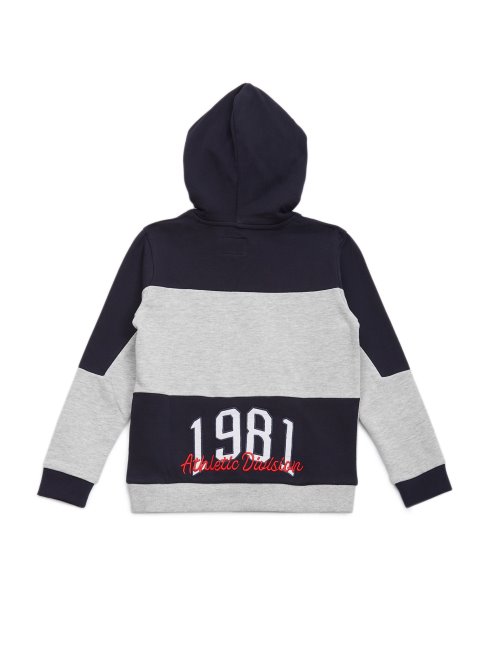 Hoodie Color-block Zippé (7-14) Bleu Et Gris Combo Guess