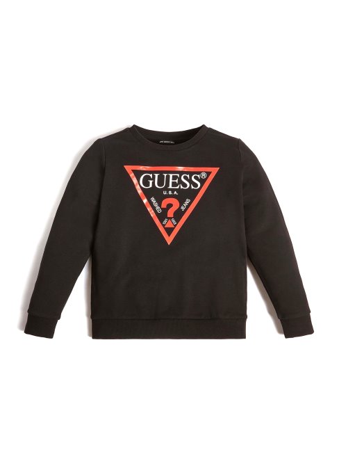 Pull Noir Jet Guess Eco Core Logo (7-14)