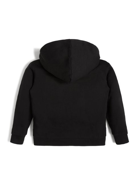 Guess Sweat Zippé à Capuche Color-block Logo (7-14) Noir De Jais