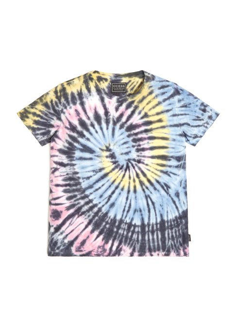 T-shirt Guess Minime Tie-dye Spirale (7-14) Bruine De Citron Multi