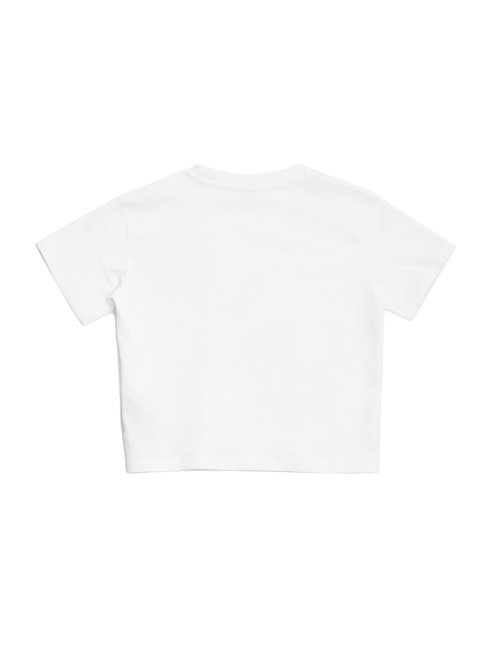 Brushstroke Logo Active Tee (8-14) Guess Allover Brushed Pop White