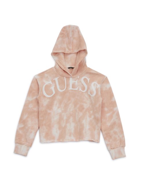 Guess Sweat à Capuche Pêche Crème Tie-dye (7-14)