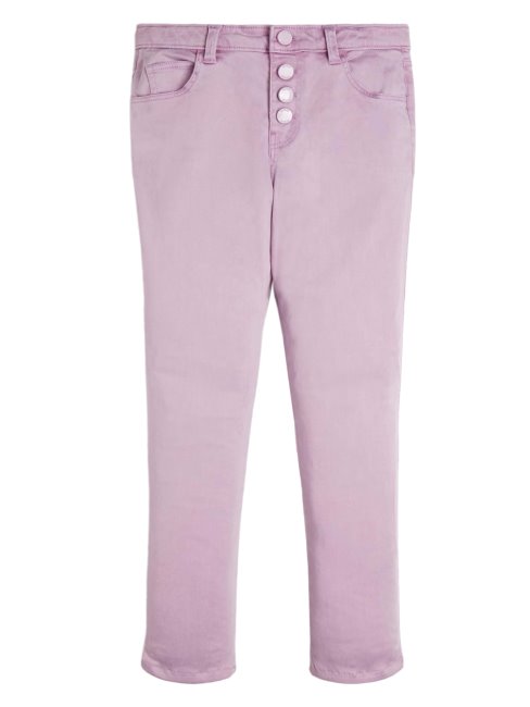 Pantalon Slim Et Satin (7-14) Lin Lilas Guess