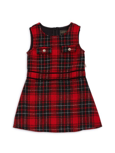 Robe à Carreaux Tartan Combo Rouge/noir (2-7) Guess