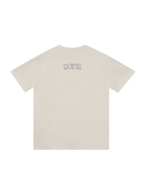 T-shirt Blanc Salé Vivre Le Rêve (7-16) Guess