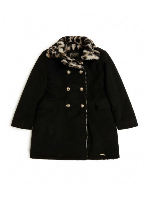 Manteau Fausse Fourrure Guess (7-16) Noir De Jais