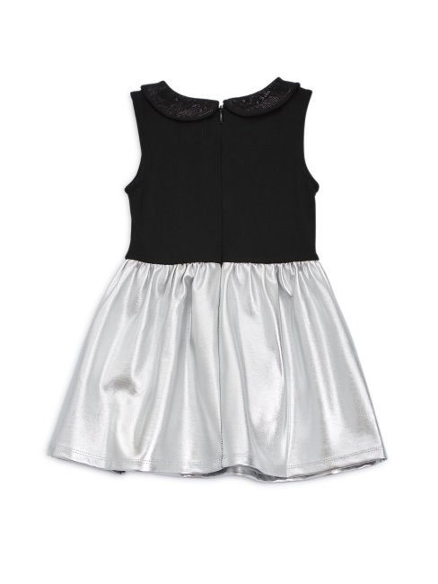 Robe Métallique (4-7) Laminé Argent Sur Noir Deviner