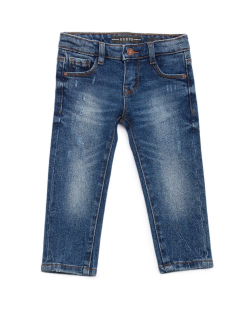 Jeans Slim Eco En Détresse (2-7) Bleu Délavé Bleu Bébé Guess