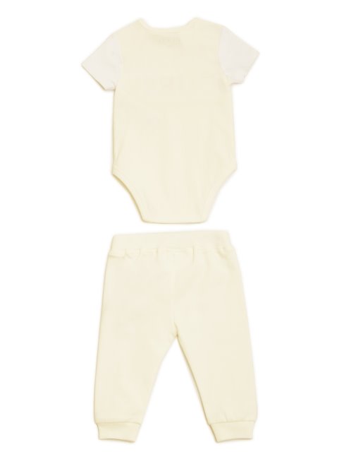 Guess Ensemble Body Et Pantalon (0-24m) Blanc Salé