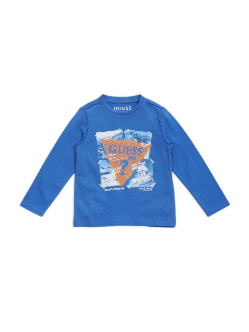 Tee Shirt Manches Longues Logo (2-7) Olimpo Bleu Guess