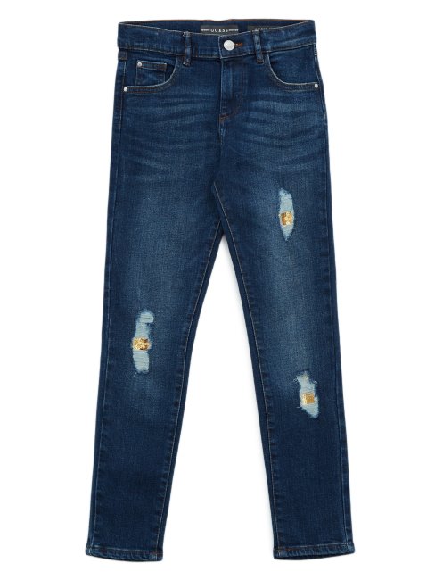 Jean Skinny à Taille Haute Et Sequins (7-14) Guess Light Goldd Sun Wash