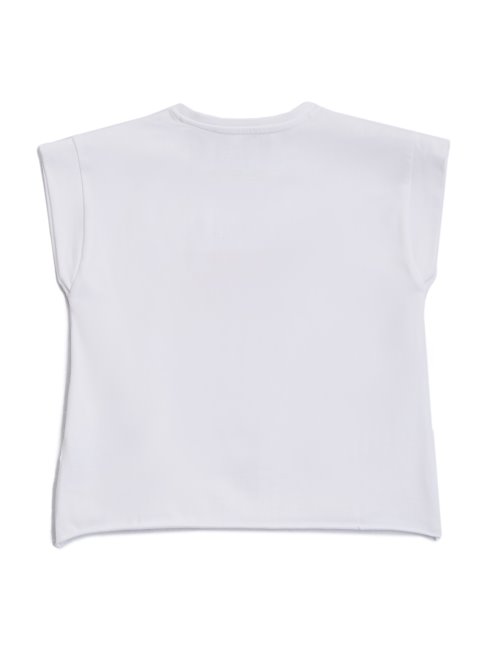 Tee-shirt à Logo Et Manches Courtes Guess (7-14) Blanc Pur