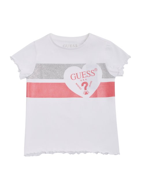 Tee Shirt Guess True Logo Coeur Blanc (2-7)